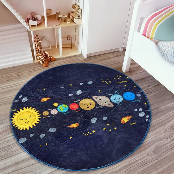 Тъмносин детски килим ø 100 cm Comfort – Mila Home-image-4