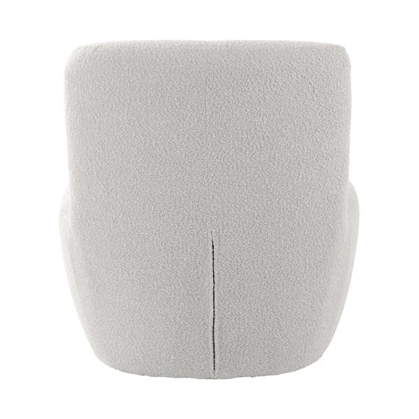Бяло кресло от плат букле Ada – Leitmotiv-image-4