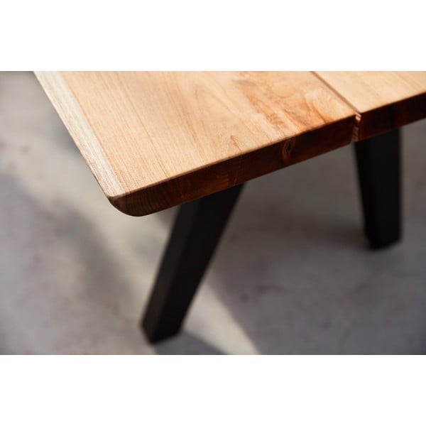 Черна/естествена градинска пейка Pure - Diphano-image-1