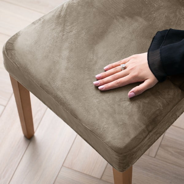 Сиво-бежово ластично покривало за стол 48 cm Sento – Restilo-image-1