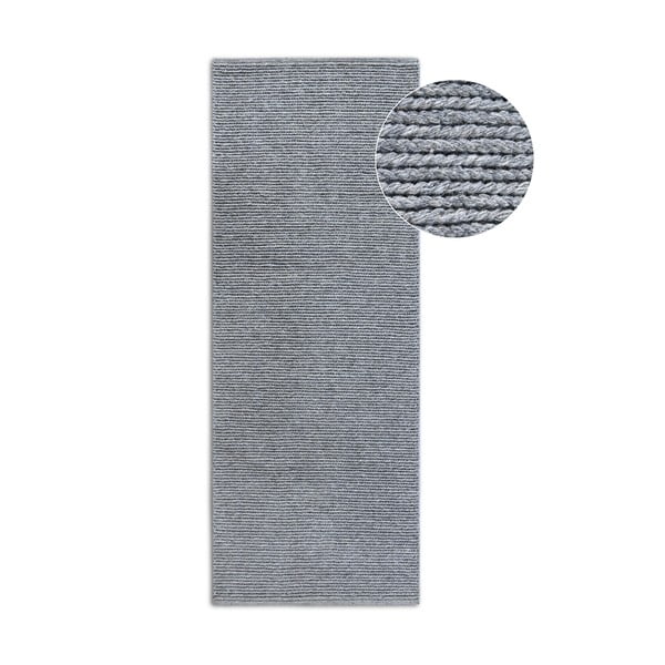 Сива ръчно изработена вълнена пътека 80x200 cm Francois – Villeroy&Boch