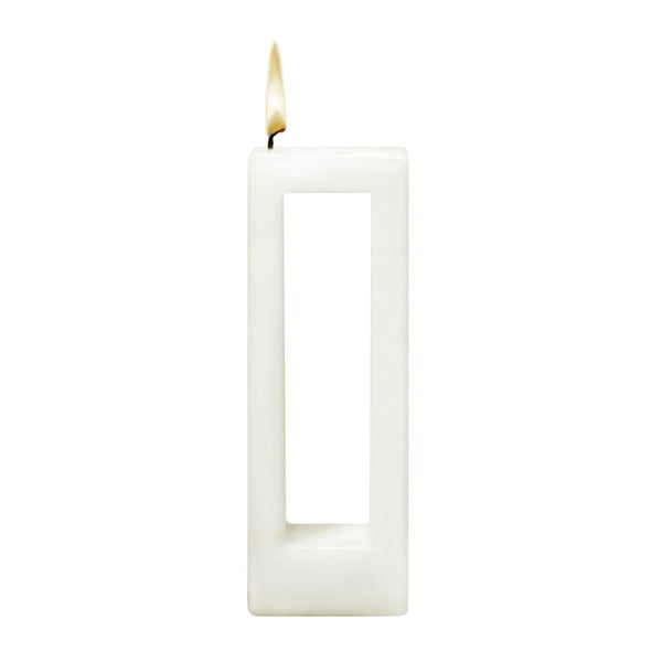 Bílá svíčka Alusi Quadra Due, 4,5 hodiny hoření
