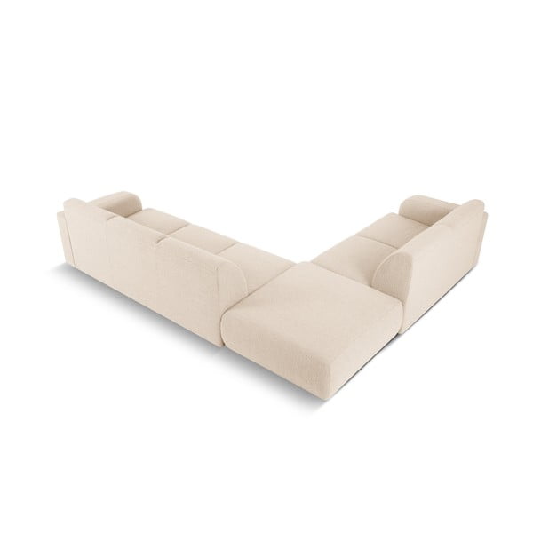Бежов ъглов диван от плат букле(ляв ъгъл) Molino - Micadoni Home-image-3