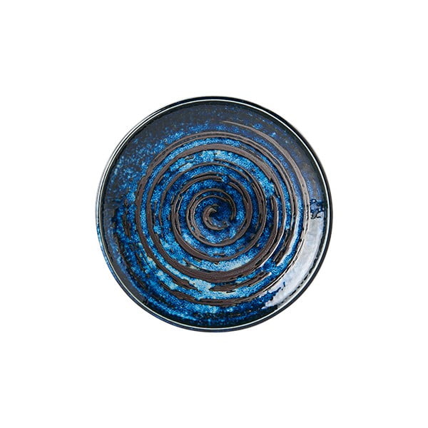 Синя керамична чиния Swirl, ø 17 cm Copper - MIJ