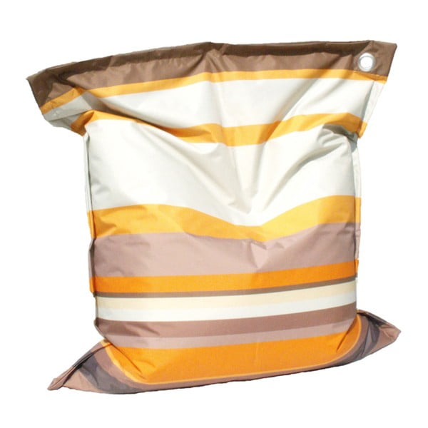 Oranžovo-hnědý sedací vak 13Casa Stripes