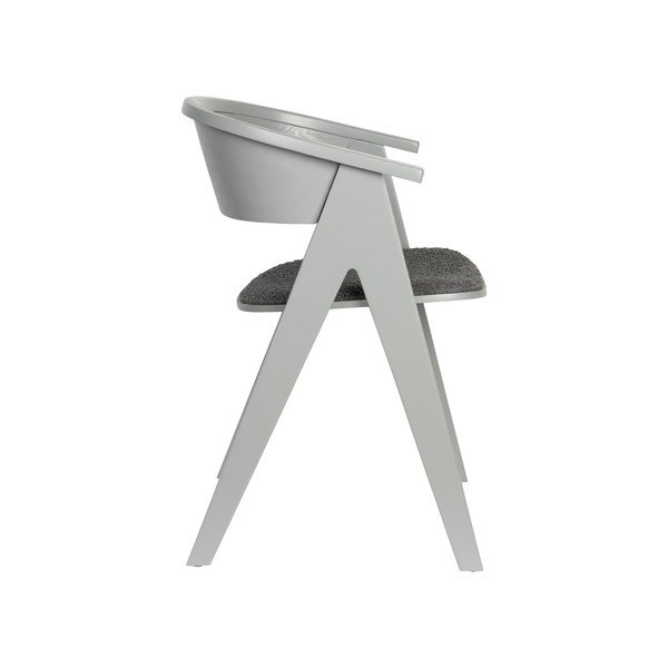 Сив тапициран трапезен стол с подлакътници NDSM – Zuiver-image-4