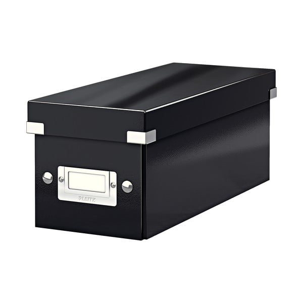 Черна картонена кутия за съхранение с капак 14x35x14 cm Click&Store – Leitz