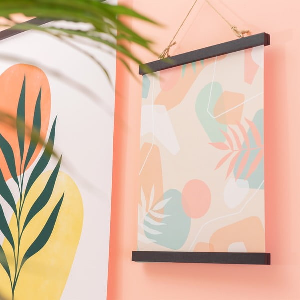 Черна магнитна рамка за плакат, широчина 30 cm - Sass & Belle-image-1