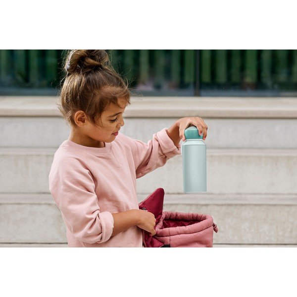 Светлорозова пластмасова детска бутилка 400 ml Fairy Garden – Mepal-image-1