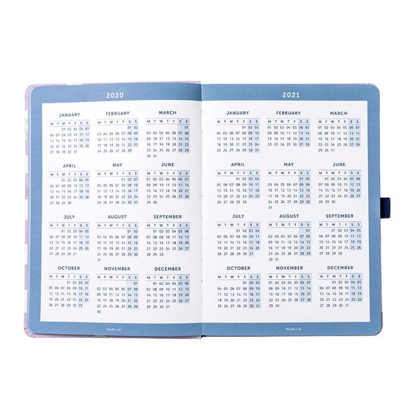 Fialovo-bílý diář od srpna 2020 do srpna 2021 Busy B Lilac Lemonade-image-4