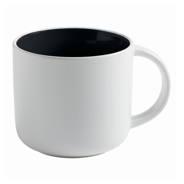 Бяла порцеланова чаша с черна вътрешност Maxwell & Williams Tint, 440 ml - Maxwell & Williams