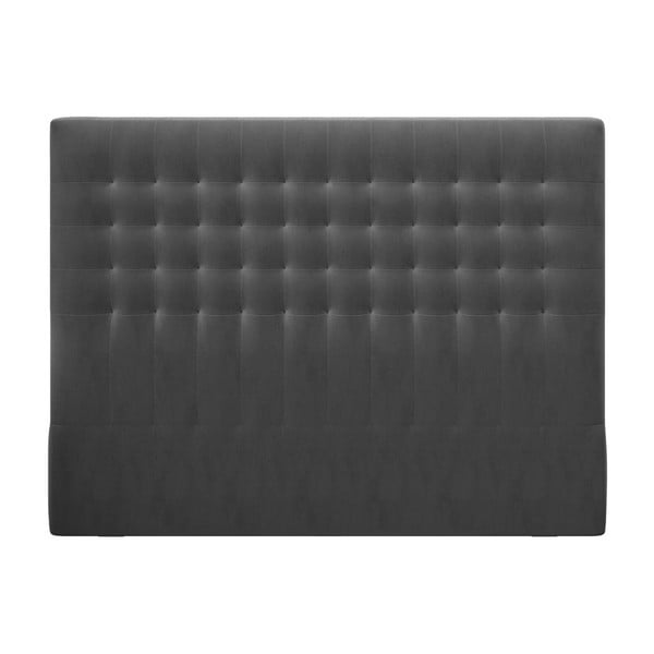 Тъмно сива табла за глава с кадифено покритие Apollo, 140 x 120 cm - Windsor & Co Sofas