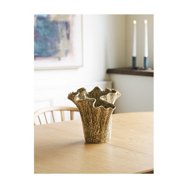 Сиво-бежова керамична ваза (височина 23,5 cm) – House Nordic-image-1