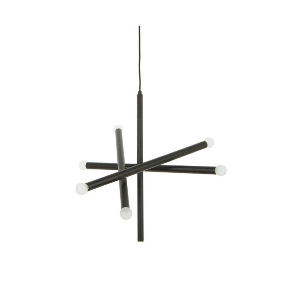Черно висящо осветително тяло Sticks - Westwing Collection-image-2