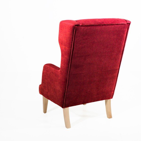 Červené křeslo ušák Max Winzer Bennet Suede-image-4