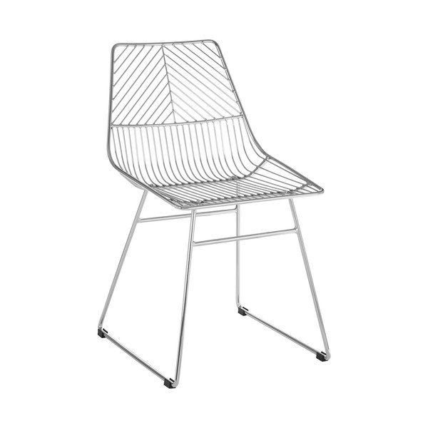 Метален трапезен стол в сребрист цвят District – Premier Housewares