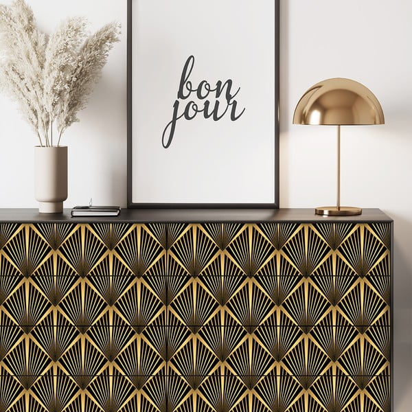 Декоративен тапет за мебели в черно и златно Draka - Ambiance-image-4