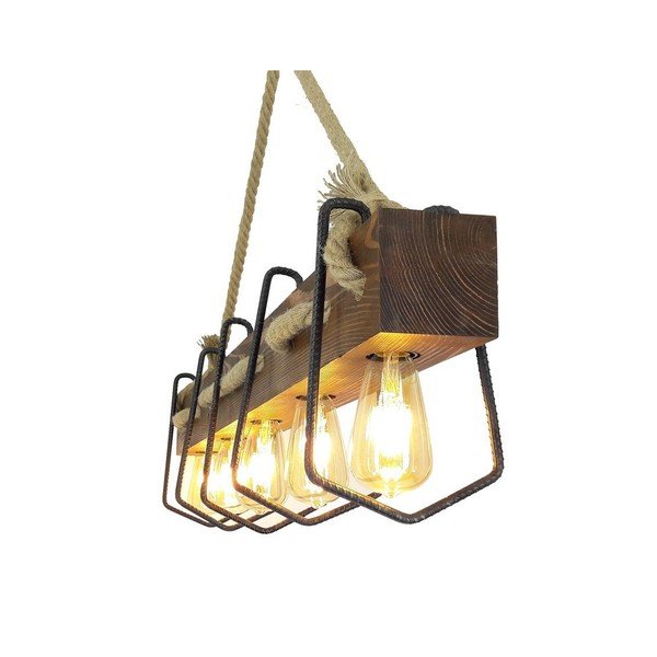 Висяща лампа, изработена от борова дървесина Jason - Opviq lights-image-1