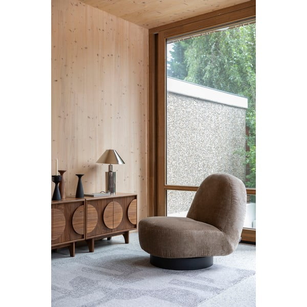 Кафяв нисък скрин от декор от орех 82x58 cm Groove – Zuiver-image-4