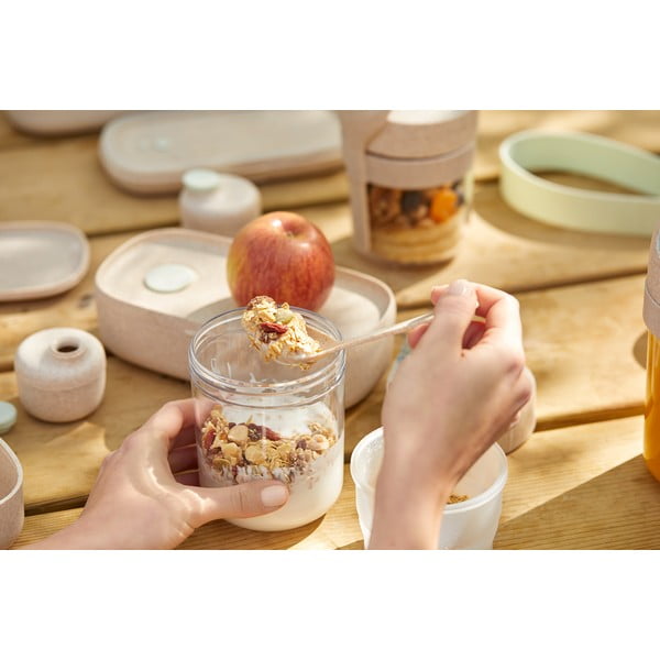 Бурканче за кисело мляко с лъжица To Go Organic – Lékué-image-1