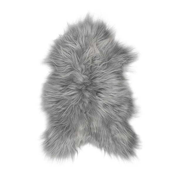 Šedá ovčí kožešina s dlouhým chlupem Arctic Fur Chesto, 90 x 60 cm