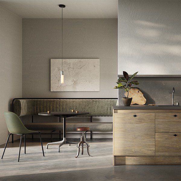 Сиво димируемо висящо осветително тяло ø 6 cm Basalt - tala-image-3