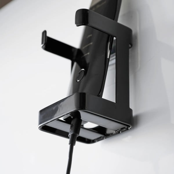 Черен метален държач за устройство за грижа за кожата Film Hook – YAMAZAKI-image-2