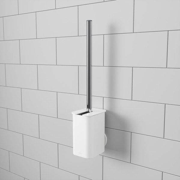 Бяла самоносеща пластмасова четка за тоалетна Flex - Umbra-image-1