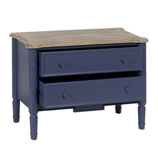 Син нисък скрин от масивна ела 80x60 cm – Ixia-image-2