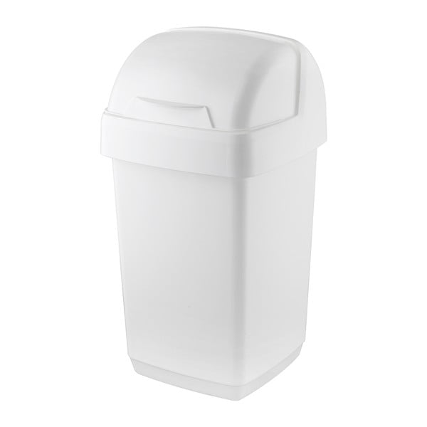Бяло кошче за отпадъци с ролка, 22,5 x 23 x 42,5 cm - Addis