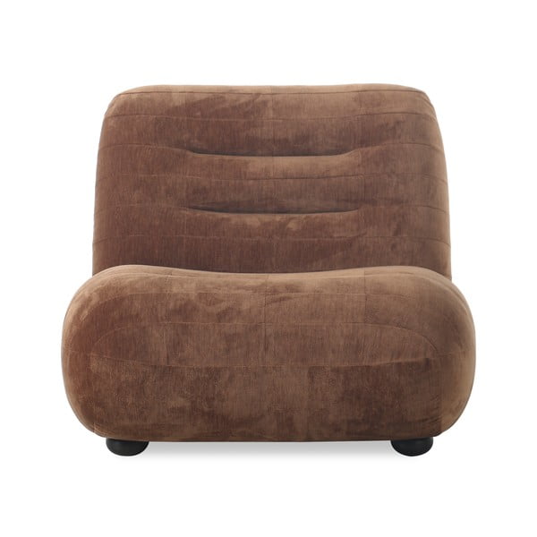 Кафяво кадифено кресло Wyatt – Dutchbone-image-2