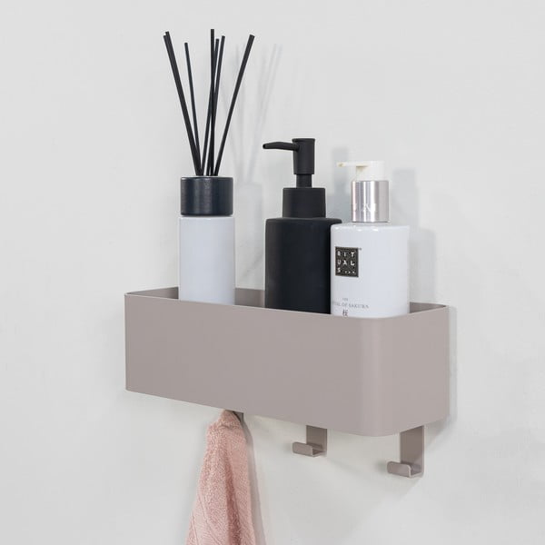 Кафяво-сив стенен стоманен рафт за баня Multi – Spinder Design-image-1