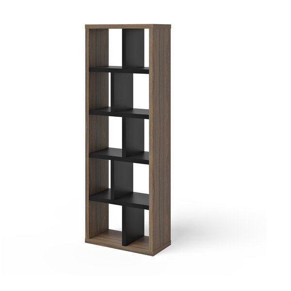 Кафяво-черен шкаф за книги от орех 70x198 cm Berlin - TemaHome-image-2