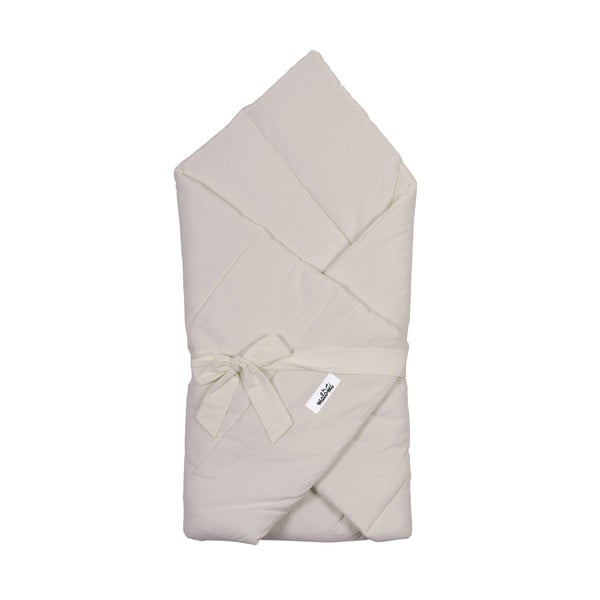 Кремаво памучно бебешко одеяло 75x75 cm - Malomi Kids