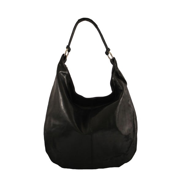 Черна кожена чанта Francisca - Chicca Borse
