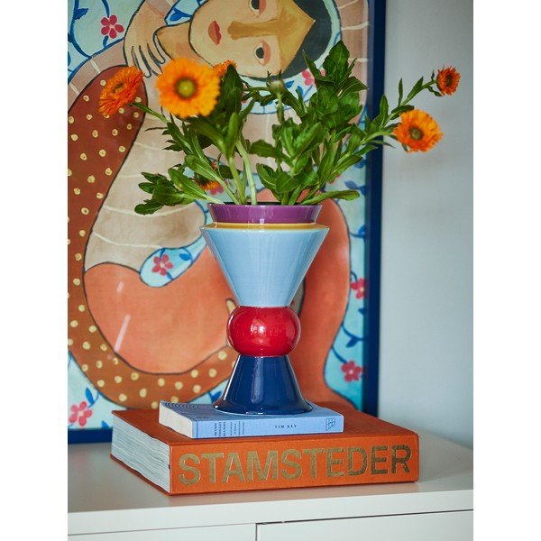 Керамична ръчно рисувана ваза (височина 26,5 cm) Trilla – Bloomingville-image-1