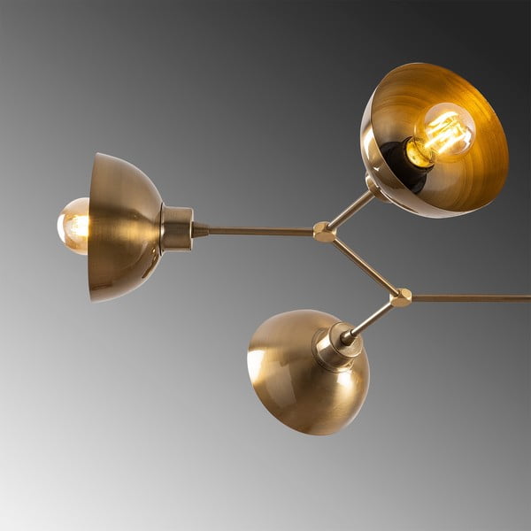 Осветително тяло за таван в златисто с метален абажур 52x102 cm Dram – Opviq lights-image-4