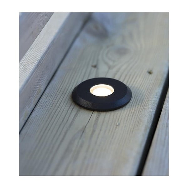 Черно осветително тяло за вграждане Garden 24 Decklight, ø 60 mm - Markslöjd-image-1