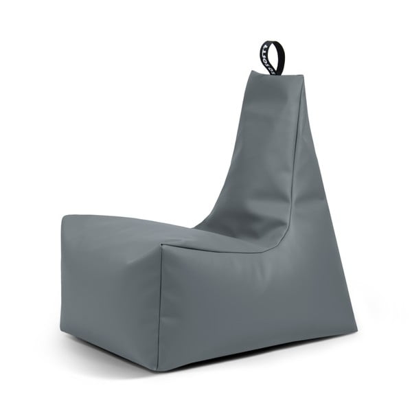 Сив пуф от изкуствена кожа Icy XL – So Soft?