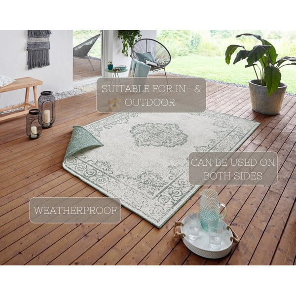 Зелен и кремав килим за открито , 80 x 150 cm Cebu - NORTHRUGS-image-4