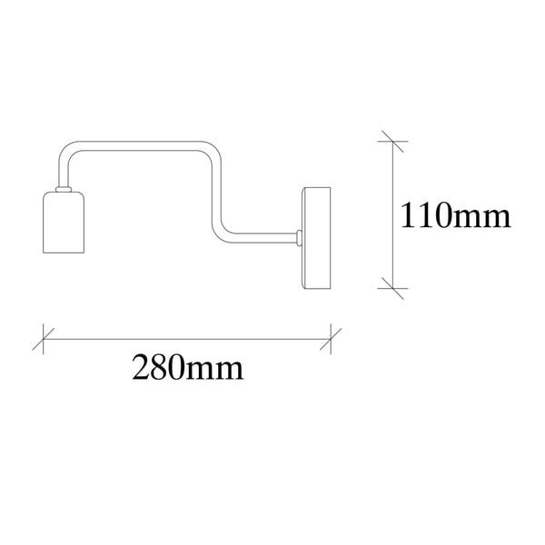 Черна метална стенна лампа Opviq lights Isidora - Opviq lights-image-3