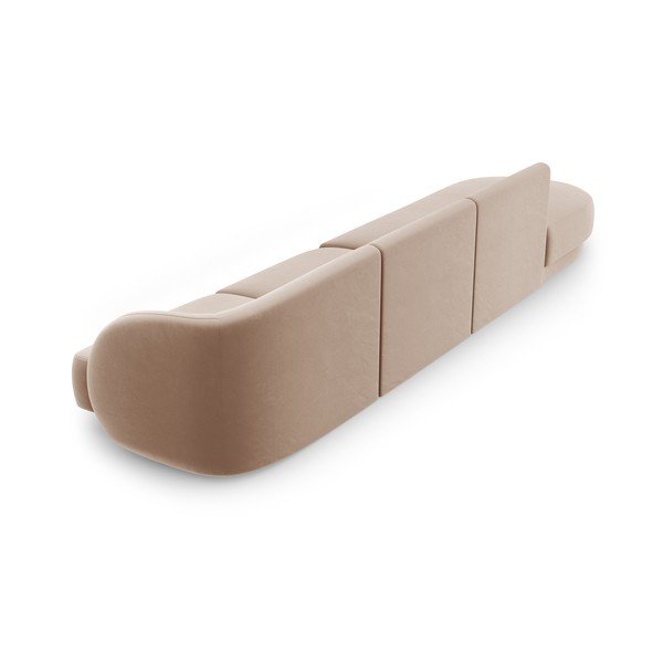 Бежов кадифен диван 302 cm Miley - Micadoni Home-image-4