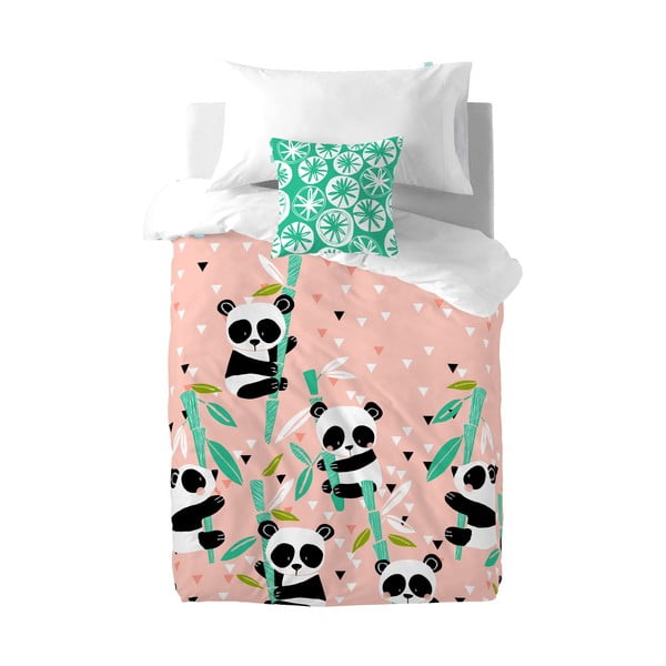 Детско памучно спално бельо , 140 x 200 cm Panda Garden - Moshi Moshi