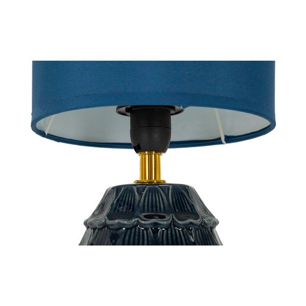 Синя керамична настолна лампа с текстилен абажур (височина 30,5 cm) Pigny – Mauro Ferretti-image-4