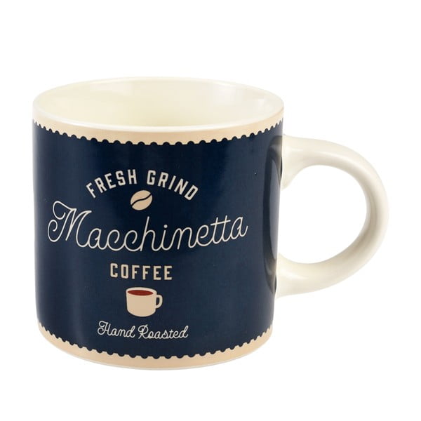 Тъмносиня/кремава керамична чаша 350 ml Macchinetta – Rex London-image-2