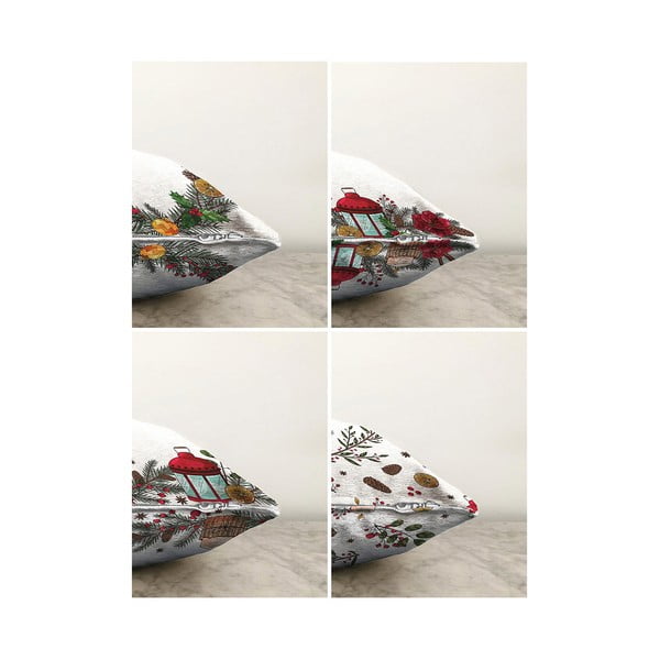 Коледни калъфки за възглавници в комплект от 4 броя 55x55 cm Merry Christmas - Mila Home-image-1