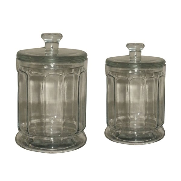 Sada 2 skleněných dóz Antic Line Jar