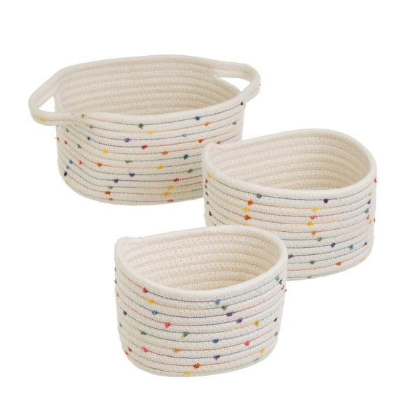 Текстилни кошници в комплект от 3 бр. 30x18x14 cm – Casa Selección