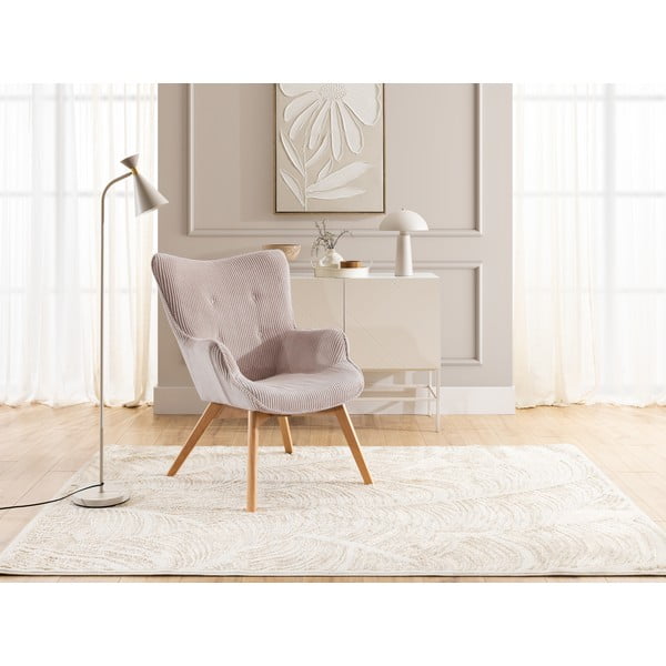 Светлорозово кресло от рипсено кадифе Niko – Ropez-image-4