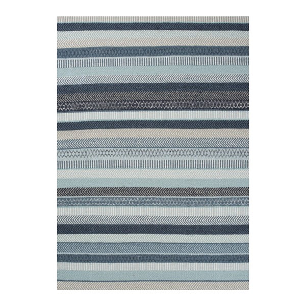 Modrý vlněný koberec Linie Design Mariko, 170 x 240 cm